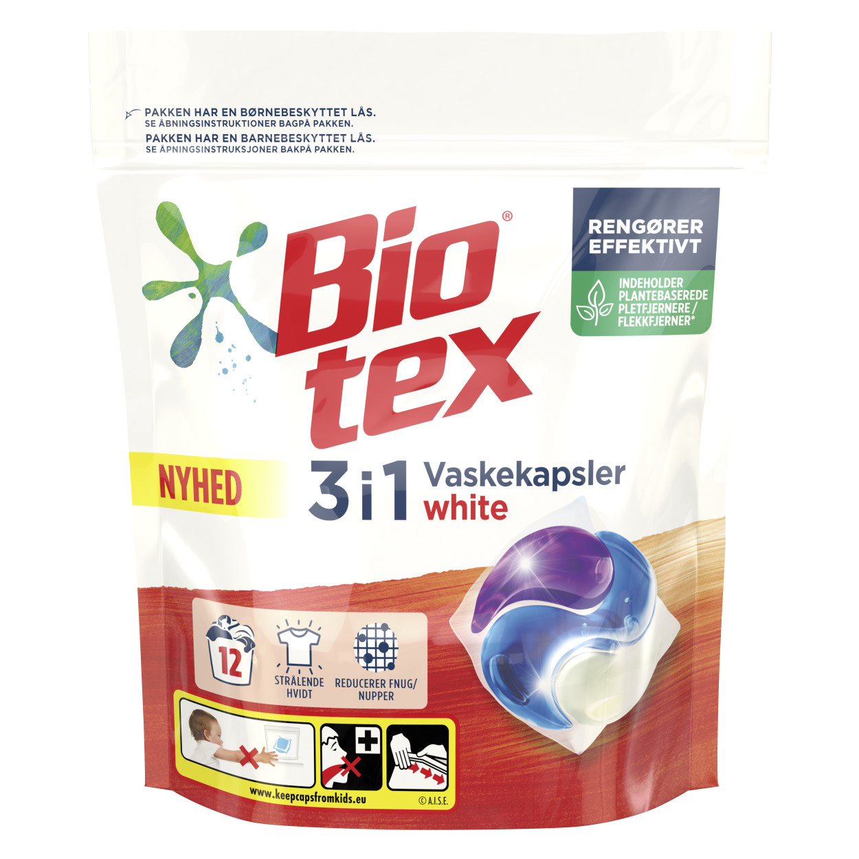 Bio-tex Dual Action Vaskekapsler White packshot